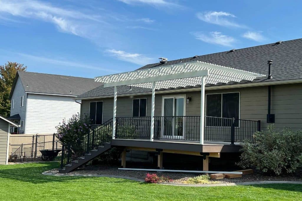 a pergola installed in a home